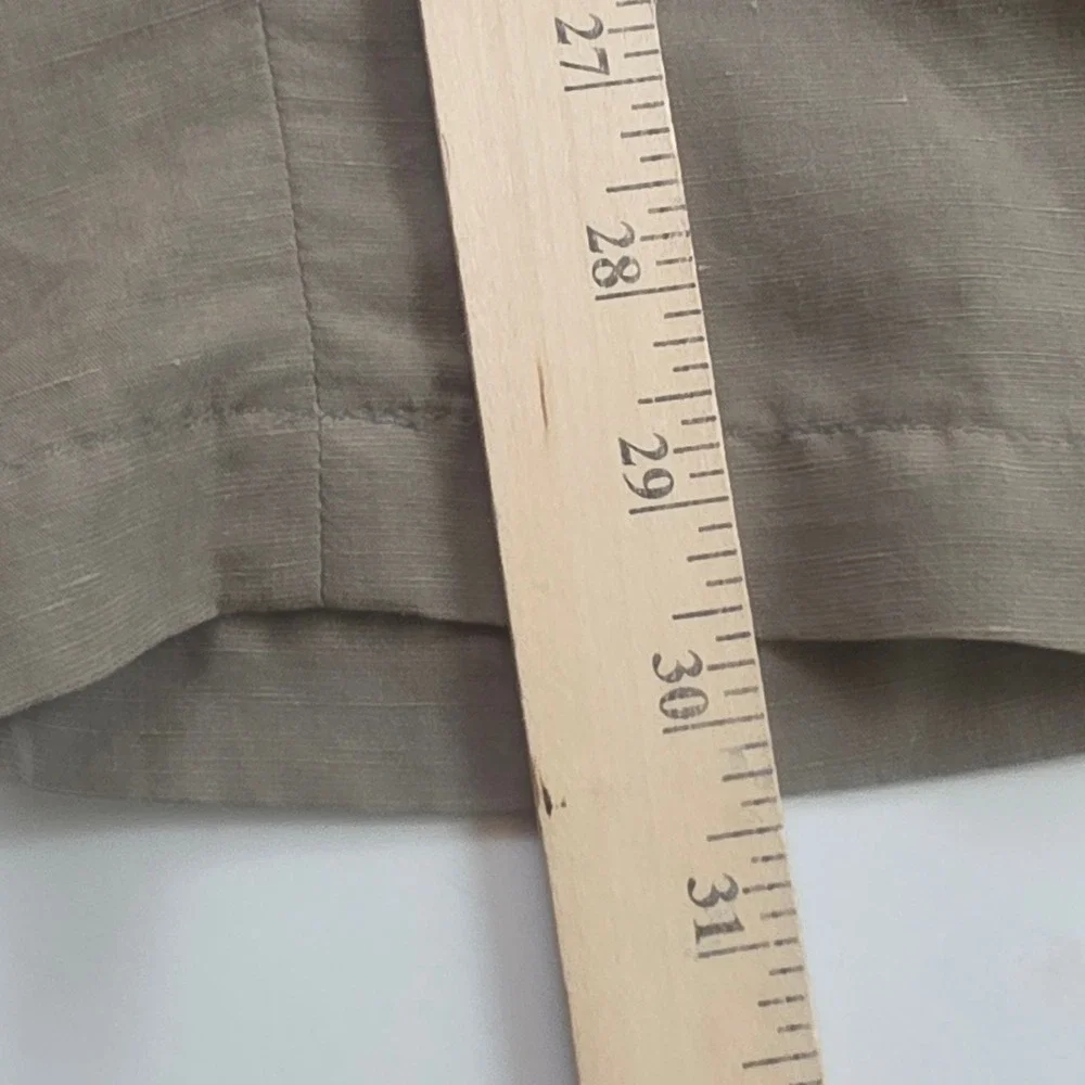 Greg Norman Trousers Mens 36x30 Olive Green Linen Blend Golf Wear Casual Pants